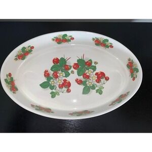 Vintage Portmeirion Summer Strawberries Oval Serving Dish 1980–1999